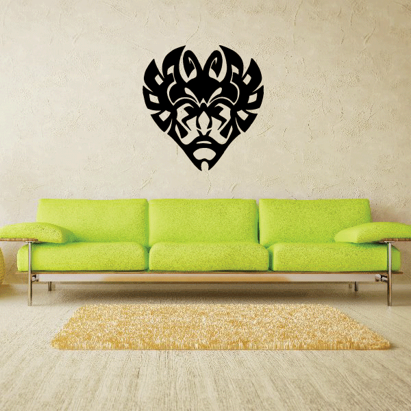 Tribal eagle mask decal with black tribal eagle design