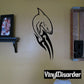 Tribal shark fin decal in black tribal style