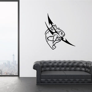 Black tribal fish wall decal vinyl sticker, tail and fin design
