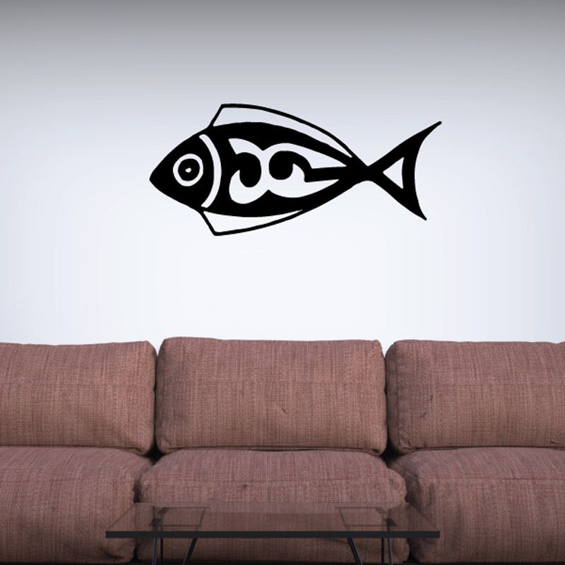 Image of Tribal Fish Wall Decal - Vinyl Decal - Car Decal - DC771