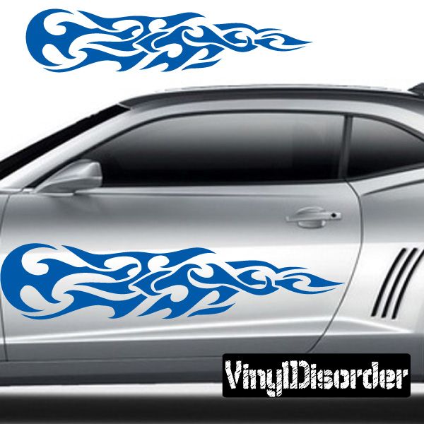 Image of Tribal Flames Wall Decal - Vinyl Decal - Car Decal - DC 039