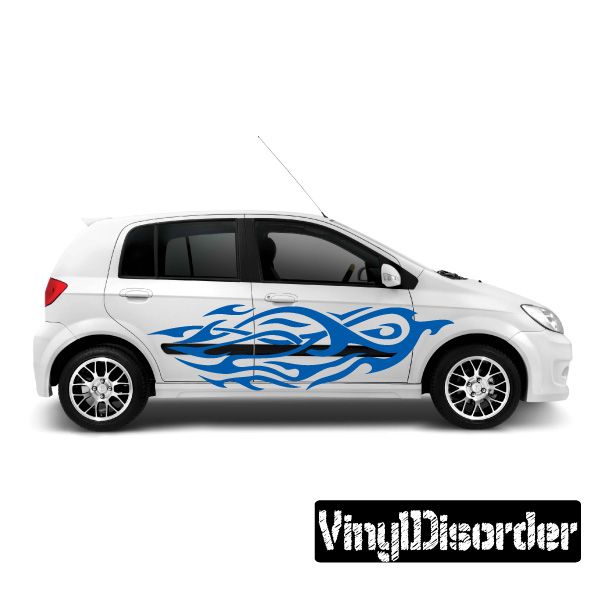 Image of Tribal Flames Wall Decal - Vinyl Decal - Car Decal - DC 044