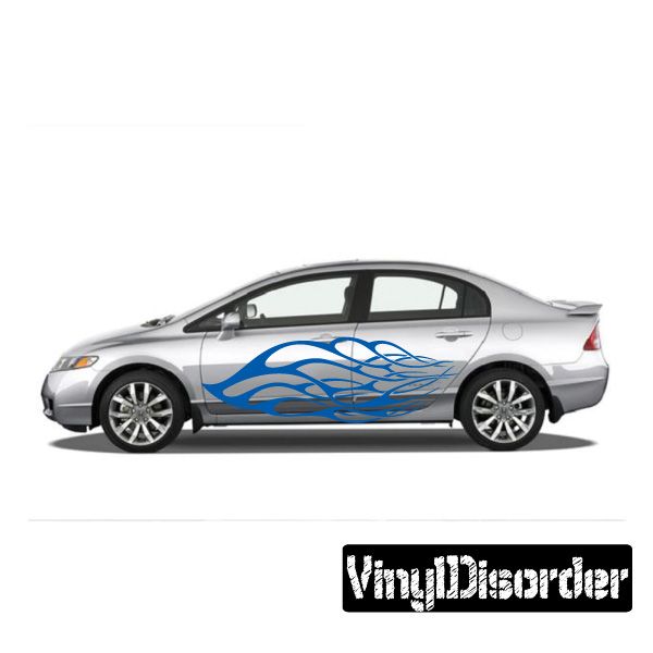 Image of Tribal Flames Wall Decal - Vinyl Decal - Car Decal - DC 048