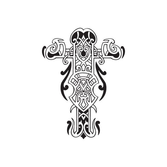 Image of Tribal Guardian Cross Decal