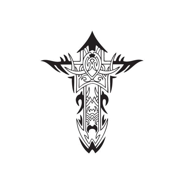 Image of Tribal Hunter Cross Decal