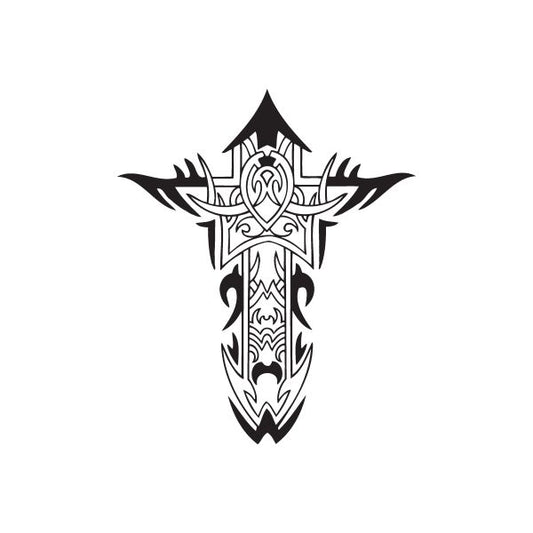 Image of Tribal Hunter Cross Decal