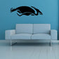 Tribal kingfisher bird wall decal, black silhouette