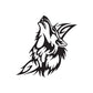 Tribal wolf head decal