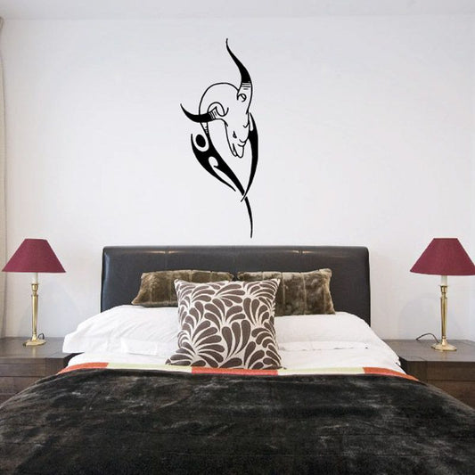 Image of Tribal Long Spike Fin Dolphin Decal