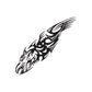 Tribal wolf head decal, black graphic with sharp eye and flame-like detailing