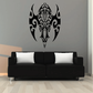 Tribal dagger moon wall decal with black ornate tribal emblem