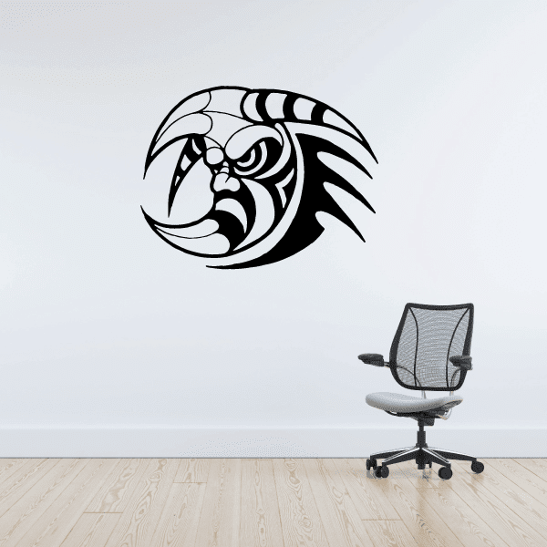 Image of Tribal Moon with Horns Decal