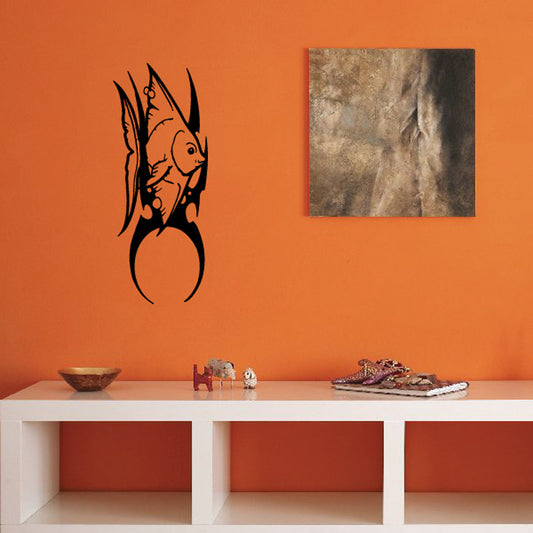 Image of Tribal Motif and Angel Fish Decal