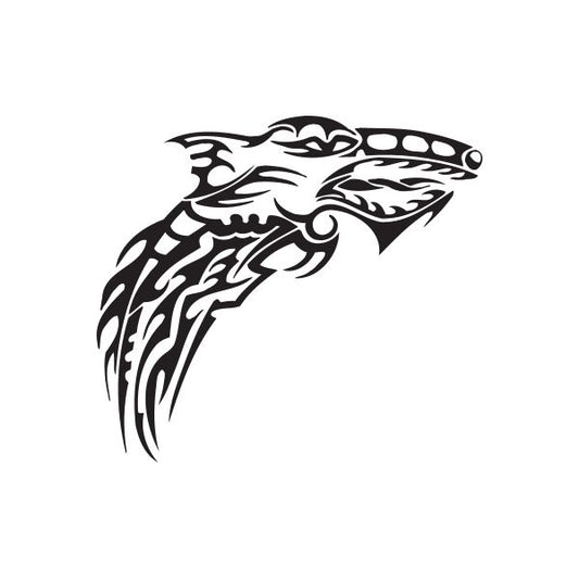 Image of Tribal Noble Wolf Head Decal