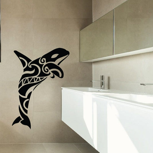 Image of Tribal Orca Whale Decal