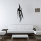 Tribal phoenix wall decal with black flame design