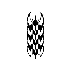 Car vinyl decal sticker with black tribal flame pinstripe design