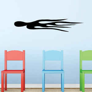 Black tribal flame pinstripe wall decal vinyl sticker