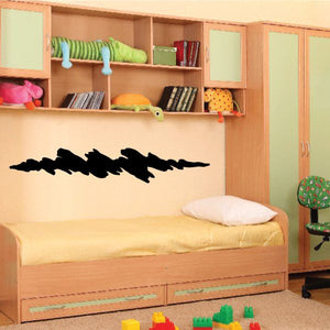 Tribal wall decal vinyl sticker with black horizontal silhouette