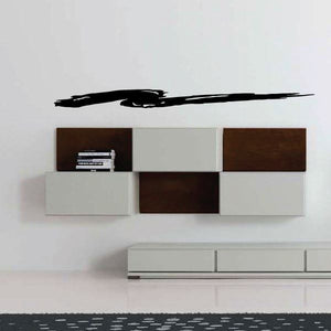 Tribal pinstripe vinyl wall decal, black horizontal tribal line