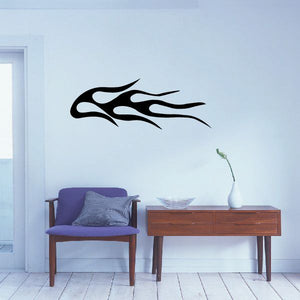 Tribal flame wall decal, black vinyl sticker