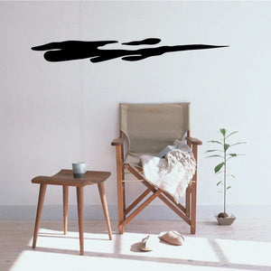 Tribal pinstripe wall decal, black vinyl wall sticker