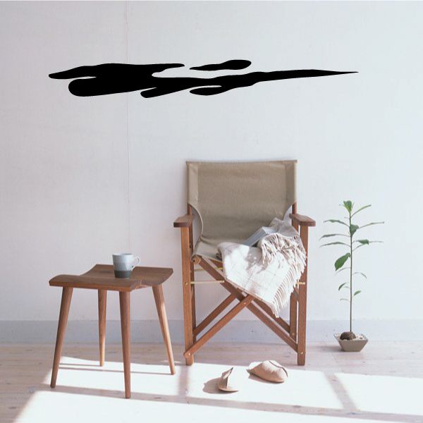 Tribal pinstripe wall decal, black vinyl wall sticker
