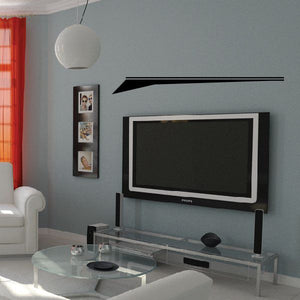 Tribal pinstripe vinyl wall decal with black tribal pattern lines
