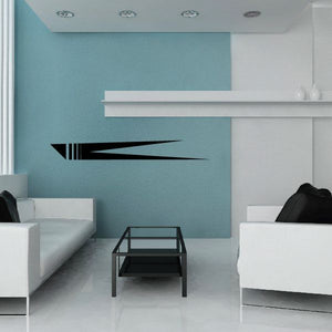 Tribal pinstripe vinyl wall decal, black geometric stripe design
