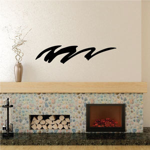 Tribal pinstripe wall decal with black abstract tribal lines