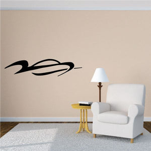 Tribal pinstripe wall decal, black tribal line graphic