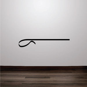 Tribal pinstripe vinyl decal, black curved line with swooping end