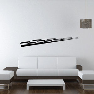 Tribal pinstripe wall decal, black vinyl sticker with angular stripe pattern