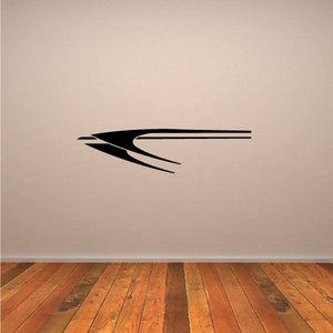 Tribal arrow pinstripe wall decal, black vinyl