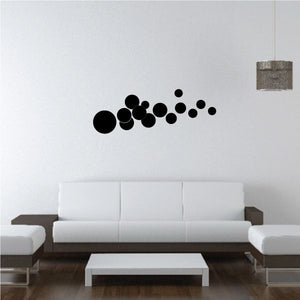 Tribal dot wall decal with black circle cluster