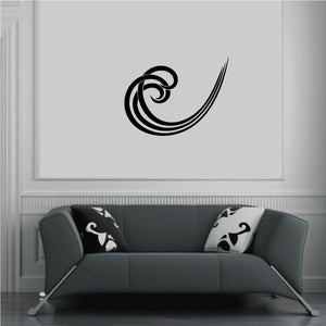 Black tribal pinstripe wall decal vinyl swirl