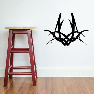Tribal pinstripe wall decal with bold black knot-like design