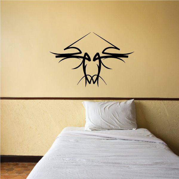 Black tribal wall decal vinyl with bold symmetrical design