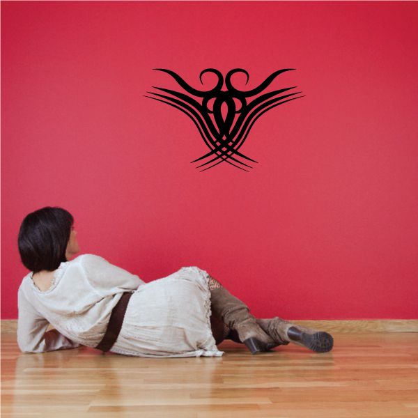 Black tribal emblem vinyl wall decal