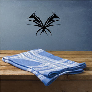 Blue and white striped cloth napkin with folded corner