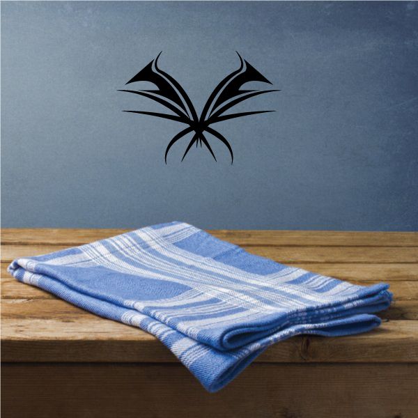 Blue and white striped cloth napkin with folded corner