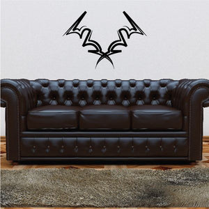 Tribal wall decal with black winged arrow design, vinyl sticker graphic
