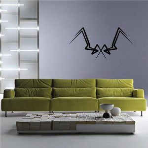 Tribal pinstripe wall decal, black tribal arrow design on wall