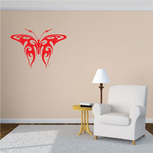 Image of Tribal Red Butterfly Decal