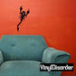 Black tribal scorpion decal with stylized claws and tail