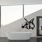 Tribal shark wall decal, black geometric design