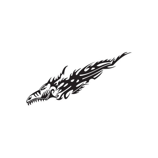 Image of Tribal Soaring Wolf Head Decal