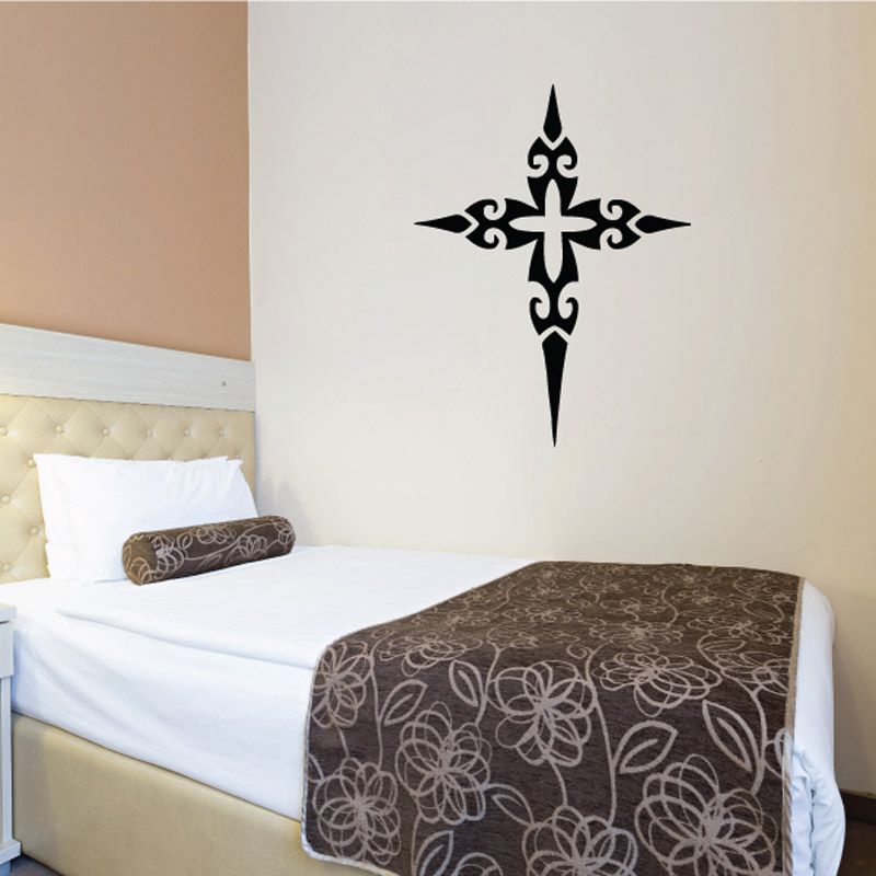 Image of Tribal Spike Cross Decal