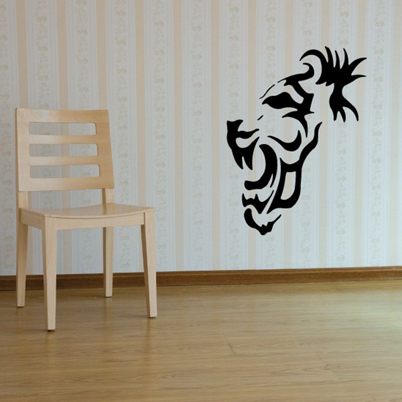 Image of Tribal Style Lion Head Decal