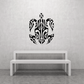 Tribal style sea turtle decal, black outlined emblem